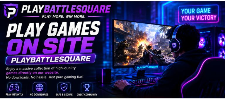 Play games on the PlayBattleSquare website