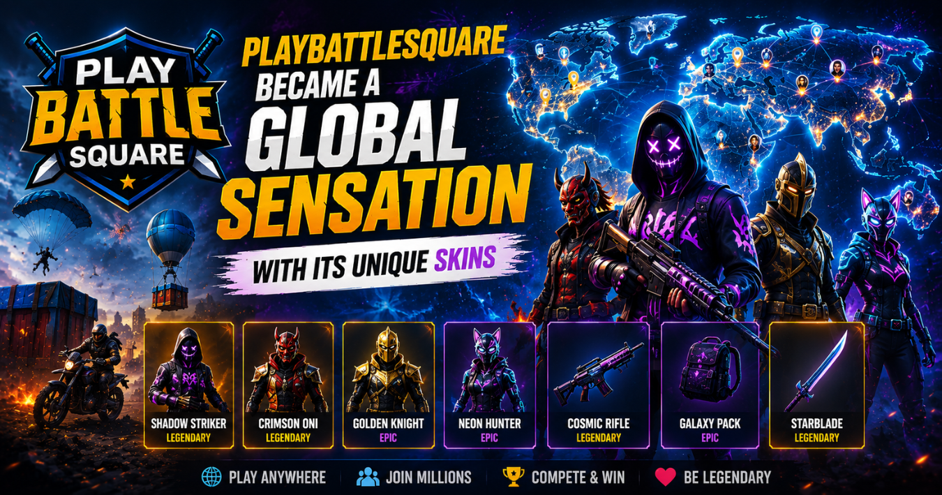 playbattlesquare became a global sensation was skins