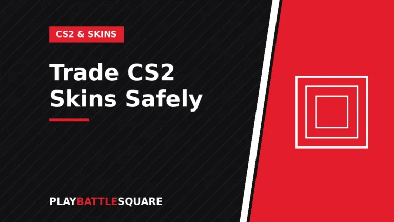 CS2 weapon skins in a Steam trade window with a shield icon representing safe trading